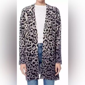 360 Cashmere hombre leopard cardigan